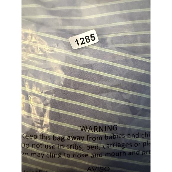 Abercrombie & Fitch Y2K Shirt Mens L Blue Stripe Button Down Preppy Moose Logo - Picture 10 of 12